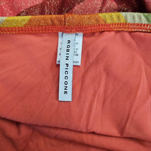 NWOT Robin Piccone Shiny Rainbow Bikini Bottom Sz L - Picture 3 of 8